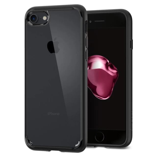 Чохол Spigen для iPhone SE 2020 | 7 | 8 Ultra Hybrid Black (042CS20926)
