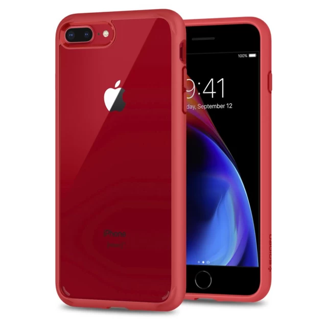 Чохол Spigen для iPhone 8 Plus/7 Plus Ultra Hybrid 2 Red (043CS21729)