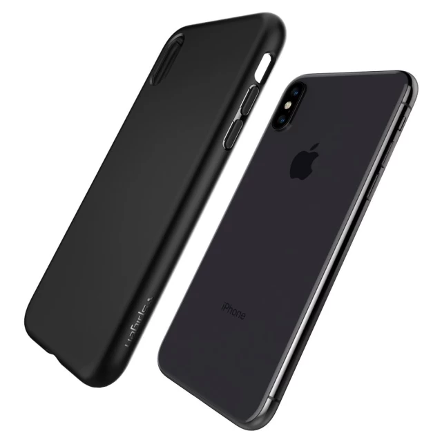 Чохол Spigen для iPhone X Liquid Crystal Matte Black (057CS22119)