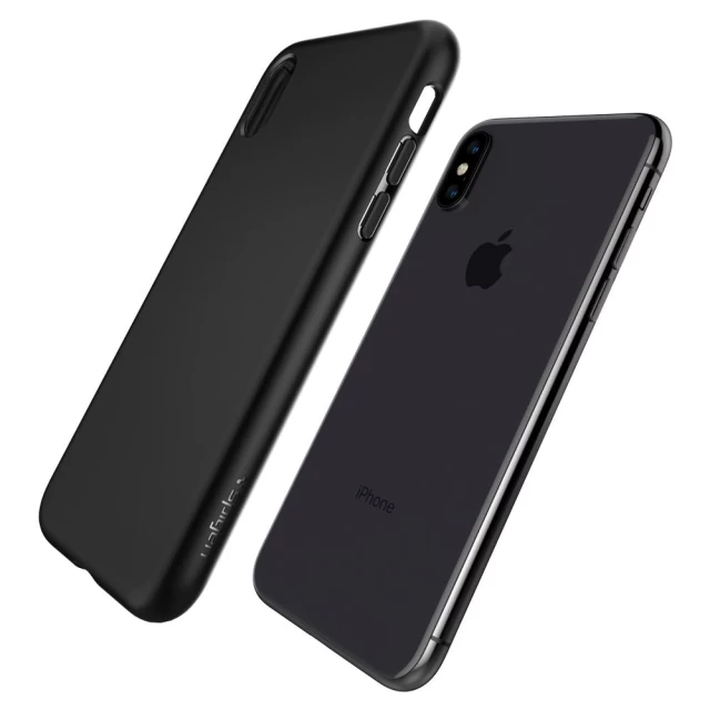 Чехол Spigen для iPhone X Liquid Crystal Matte Black (057CS22119)