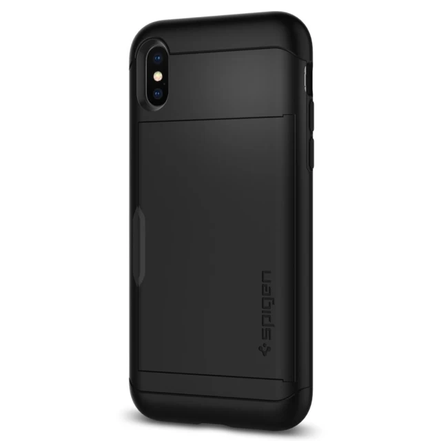 Чехол Spigen для iPhone X Slim Armor CS Black (057CS22155)