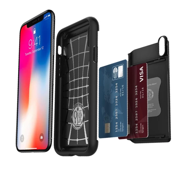 Чехол Spigen для iPhone X Slim Armor CS Black (057CS22155)