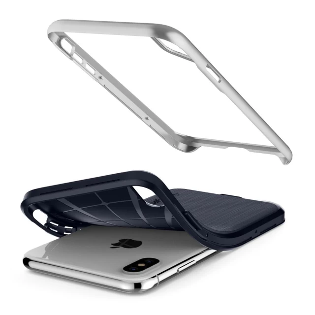 Чехол Spigen для iPhone XS Neo Hybrid Satin Silver (063CS24920)