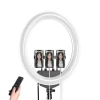 Комплект кільцева світлодіодна лампа LED Lux 48 см TY-4048 зі штативом та потрійним затискачем телефону для селфі, пультом і чохлом