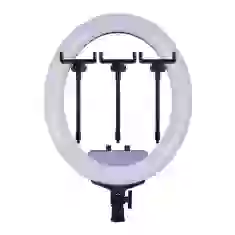 Кільцева світлодіодна лампа LED Lux 48 см TY-4048 з потрійнім затискачем для телефону для селфі, пультом і чохлом