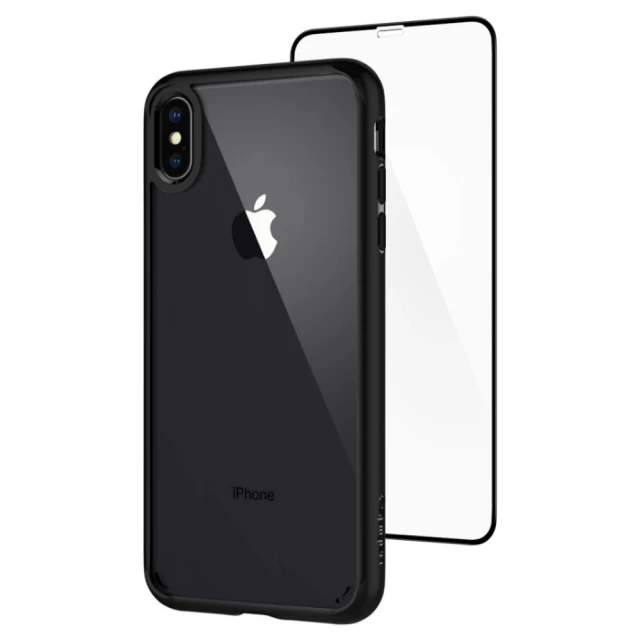 Чохол + скло Spigen для iPhone XS Max Ultra Hybrid 360 Black (065CS25132)