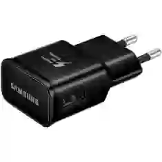 Сетевое зарядное устройство Samsung FC 15W USB-A with USB-C to USB-A Cable 1.5m Black (EP-TA20EBECGRU)