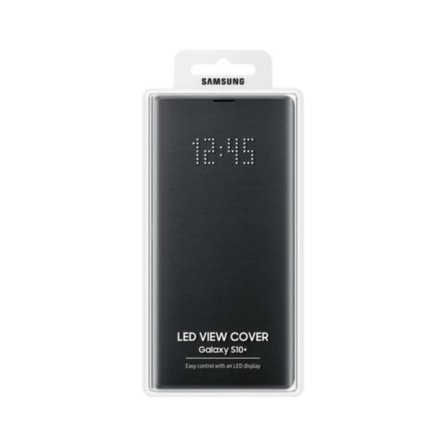 Чохол Samsung LED View Cover Black для Galaxy S10 Plus (G975) (EF-NG975PBEGRU)