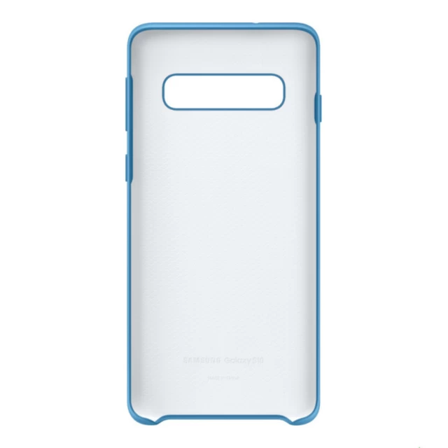 Чехол Samsung Silicone Cover Blue для Galaxy S10 (G973) (EF-PG973TLEGRU)