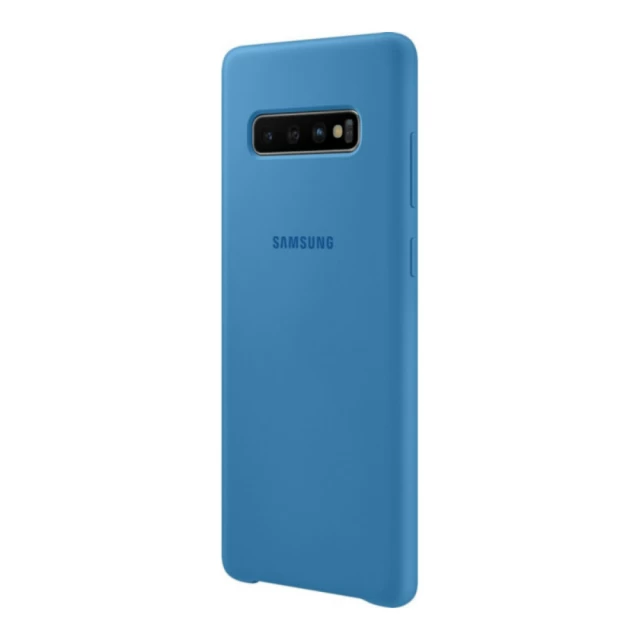 Чехол Samsung Silicone Cover Blue для Galaxy S10 Plus (G975) (EF-PG975TLEGRU)