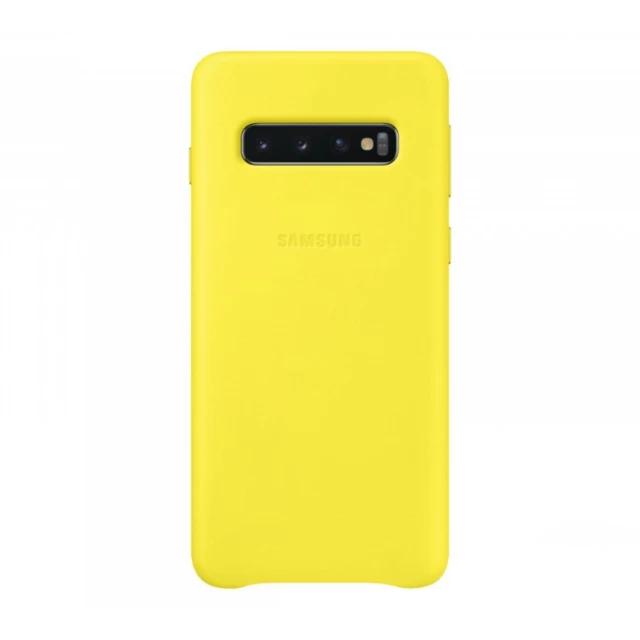 Чохол Samsung Leather Cover Yellow для Galaxy S10 (G973) (EF-VG973LYEGRU)