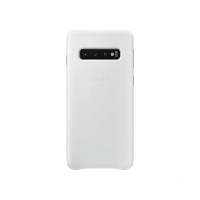 Чохол Samsung Leather Cover White для Galaxy S10 Plus (G975) (EF-VG975LWEGRU)