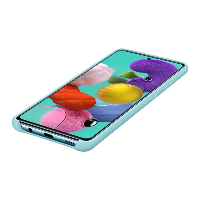 Чехол Samsung Silicone Cover для Galaxy A51 (A515F) Blue (EF-PA515TLEGRU)