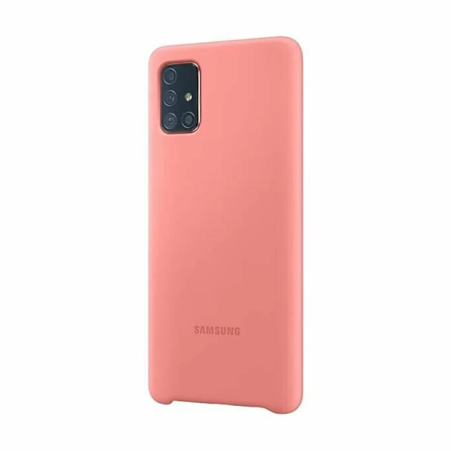 Чехол Samsung Silicone Cover для Galaxy A71 (A715F) Pink (EF-PA715TPEGRU)