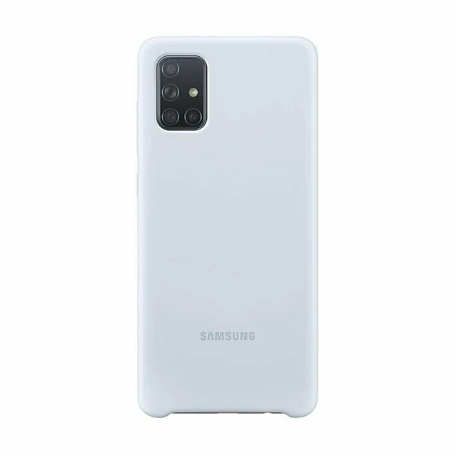 Чохол Samsung Silicone Cover для Galaxy A71 (A715F) Silver (EF-PA715TSEGRU)