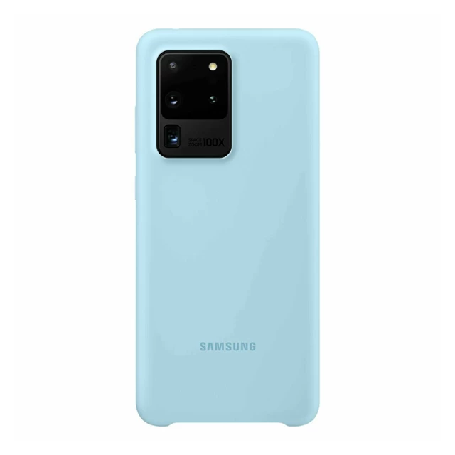 Чохол Samsung Silicone Cover для Galaxy S20 Ultra (G988) Sky Blue (EF-PG988TLEGRU)