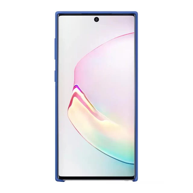 Чехол Samsung Silicone Cover для Galaxy Note 10 (N970) Blue (EF-PN970TLEGRU)