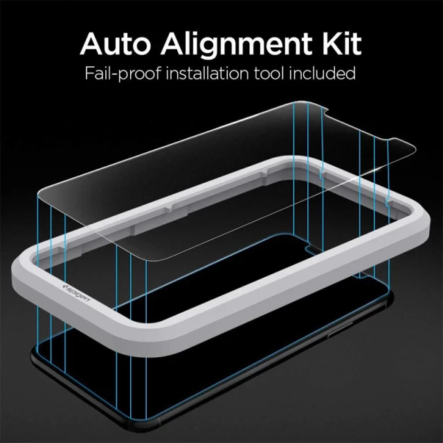 Захисне скло Spigen для iPhone 11 Pro/XS/X AlignMaster Glas tR (2 pack) (AGL00109)