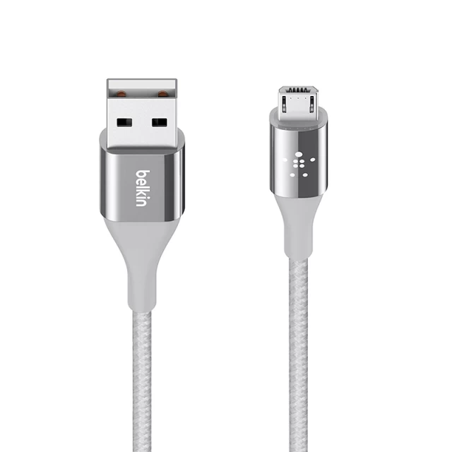 Кабель Belkin DuraTek Mixit USB-A to micro USB 2.4A Silver 1,2 m (F2CU051bt04-SLV)
