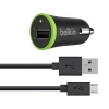 Автомобільний зарядний пристрій Belkin USB MicroCharger 12V + Micro USB cable Black (F8M711bt04-BLK)