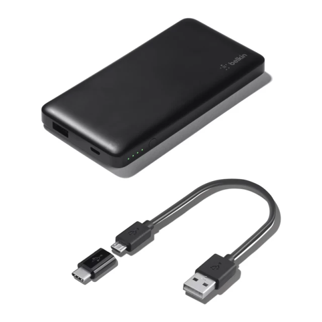 Портативная батарея Belkin Pocket Power 5000 mAh (USB-C adapter) Black (F7U019BTBLKBE)