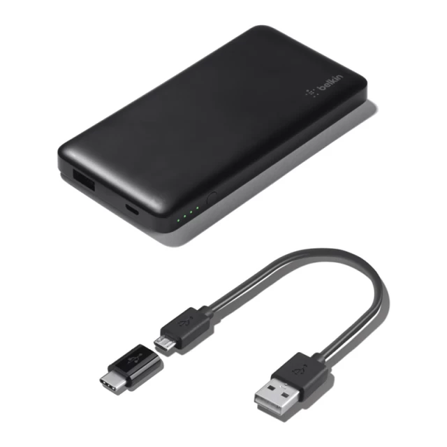 Портативна батарея Belkin Pocket Power 5000 mAh (USB-C adapter) Black (F7U019BTBLKBE)