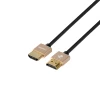 Кабель 2E HDMI to HDMI 2.0 Gen2 Ultra Slim cable Gold/Black 1 m (2E-W9668G-1M)