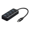 USB-хаб 2E USB Type-C to 4xUSB 3.0 with switch (2E-W1406)