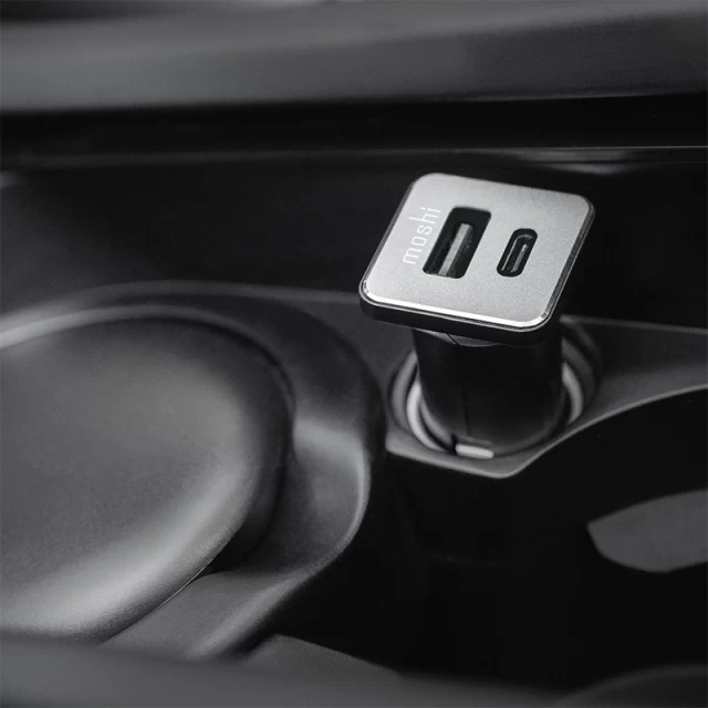 Автомобильное зарядное устройство Moshi USB-C Car Charger Black (99MO022071)