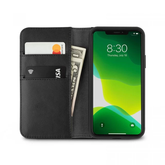 Чехол-книжка Moshi Overture Premium Wallet Case Jet Black для iPhone 11 Pro Max (99MO091013)