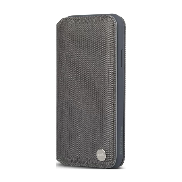 Чехол-книжка Moshi Overture Premium Wallet Case Herringbone Gray для iPhone XS Max (99MO091052)