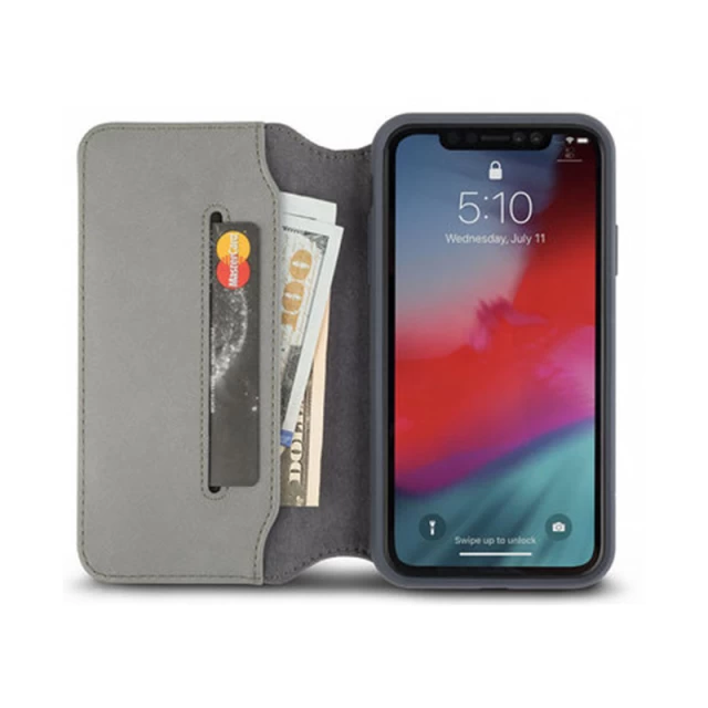 Чехол-книжка Moshi Overture Premium Wallet Case Herringbone Gray для iPhone XR (99MO091051)