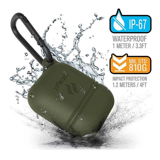 Чехол для Airpods 2/1 Catalyst Waterproof Army Green for Charging/Wireless Case (CATAPDGRN)