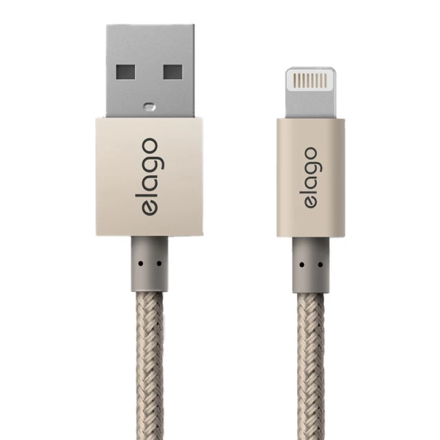 Кабель Elago Aluminum USB-A to Lightning Cable Champagne Gold 1 m (ECA-ALGD-IPL)