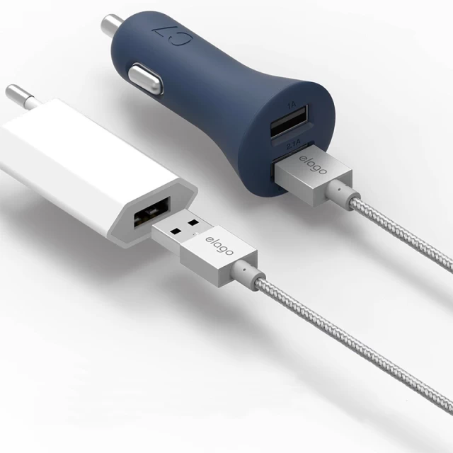 Кабель Elago Aluminum USB-A to Lightning Cable Silver 1 m (ECA-ALSL-IPL)