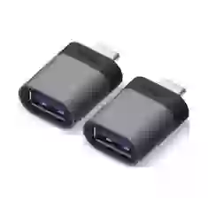 Адаптер Elago Mini Aluminum USB-C to USB-A Dark Grey (2 Set) (EADP-ALUSBC-DG-2P)