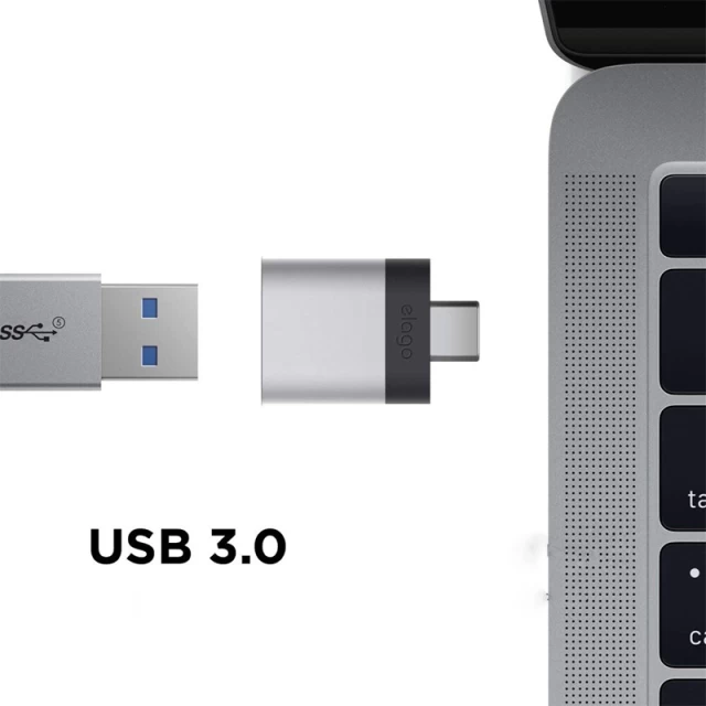 Адаптер Elago Mini Aluminum USB-C to USB-A Silver (2 Set) (EADP-ALUSBC-SL-2P)