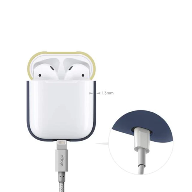 Чохол для Airpods 2/1 Elago Duo Case Jean Indigo/Classic White/Yellow for Charging Case (EAPDO-JIN-CWHYE)