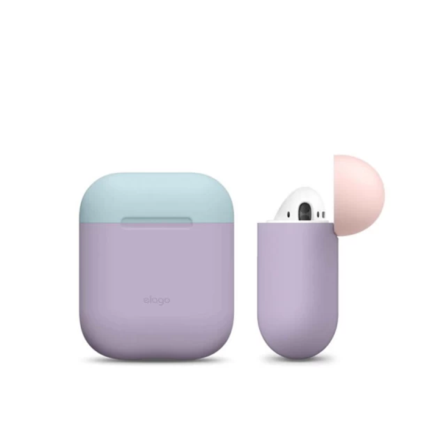 Чохол для Airpods 2/1 Elago Duo Case Lavender/Pastel Blue/Lovely Pink for Charging Case (EAPDO-LV-PBLPK)