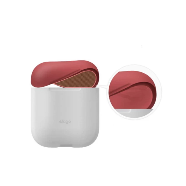 Чехол для Airpods 2/1 Elago Duo Case Nightglow Blue/Italian Rose/Coral Blue for Charging Case (EAPDO-LUBL-IROCBL)