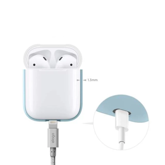 Чохол для Airpods 2/1 Elago Duo Case Pastel Blue/Pink/White for Charging Case (EAPDO-PBL-PKWH)