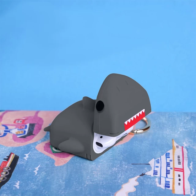 Чехол для Airpods 2/1 Elago Shark Case Dark Grey for Charging/Wireless Case (EAP-SHARK-DGY)