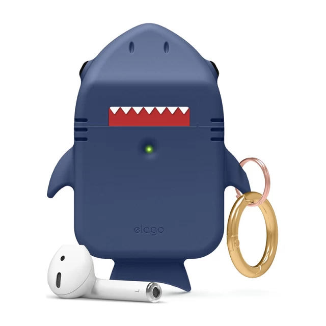 Чохол для Airpods 2/1 Elago Shark Case Jean Indigo for Charging/Wireless Case (EAP-SHARK-JIN)