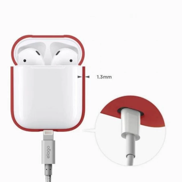 Чохол для Airpods 2/1 Elago Silicone Case Red for Charging Case (EAPSC-RED)