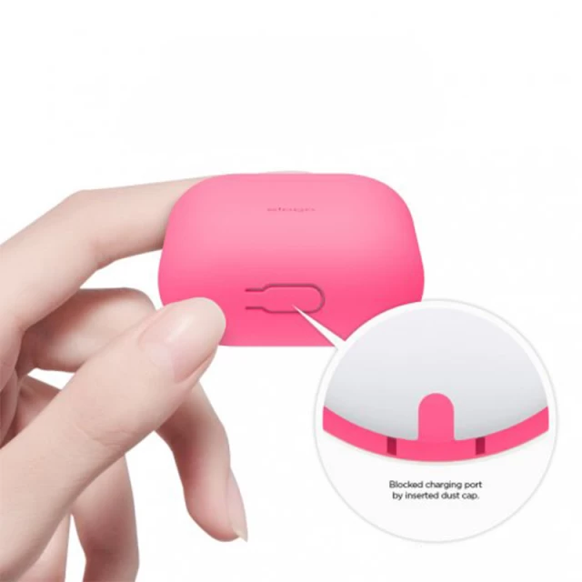 Чехол для Airpods 2/1 Elago Skinny Case Neon Hot Pink for Charging Case (EAPSK-BA-NPK)