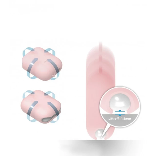 Чохол для Airpods 2/1 Elago Waterproof Case Lovely Pink for Charging Case (EAPWF-BA-LPK)