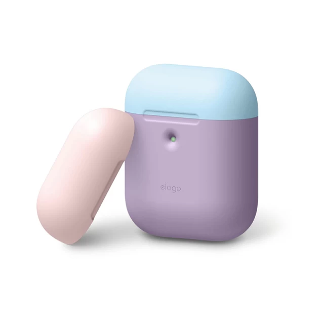 Чехол для Airpods 2 Elago A2 Duo Case Lavender/Pastel Blue/Lovely Pink for Wireless Case (EAP2DO-LV-PBLPK)
