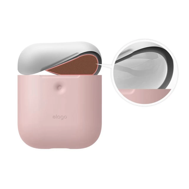 Чохол для Airpods 2 Elago A2 Duo Case Pink/White/Pastel Blue for Wireless Case (EAP2DO-PK-WHPBL)