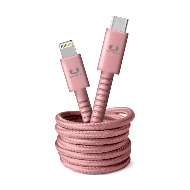 Кабель Fresh 'N Rebel Fabriq Cable USB-C to Lightning Dusty Pink 1.5m (2CLC150DP)