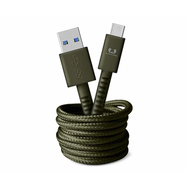 Кабель Fresh 'N Rebel Fabriq USB-A to USB-C Cable 1.5 m Army (2CCF150AR)